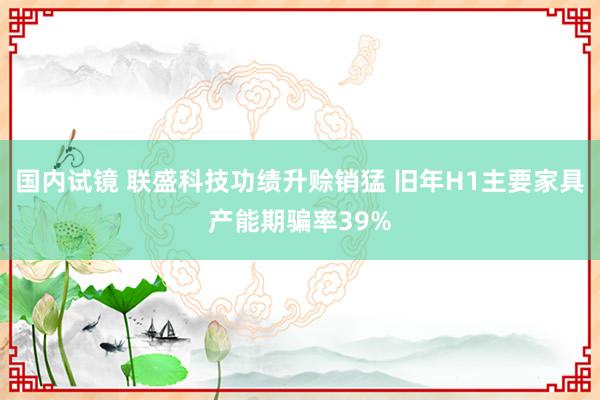 国内试镜 联盛科技功绩升赊销猛 旧年H1主要家具产能期骗率39%