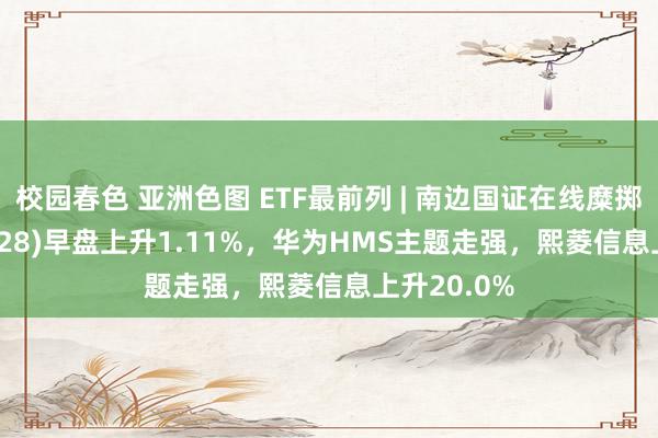 校园春色 亚洲色图 ETF最前列 | 南边国证在线糜掷ETF(159728)早盘上升1.11%，华为HMS主题走强，熙菱信息上升20.0%