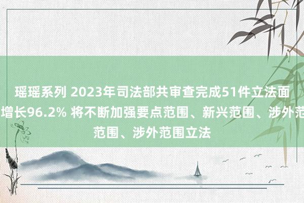 瑶瑶系列 2023年司法部共审查完成51件立法面孔 同比增长96.2% 将不断加强要点范围、新兴范围、涉外范围立法