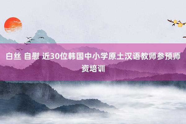 白丝 自慰 近30位韩国中小学原土汉语教师参预师资培训