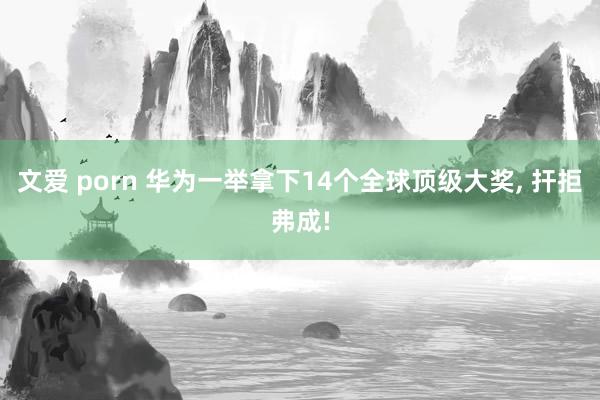 文爱 porn 华为一举拿下14个全球顶级大奖, 扞拒弗成!